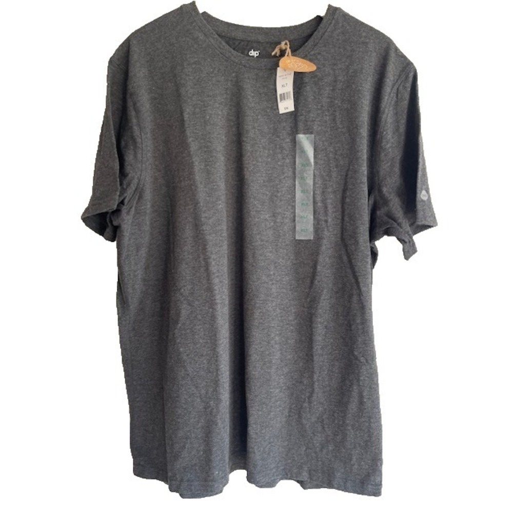 DIP Active Heather Gray Short Sleeve Big and Tall T-shirt Size XL Tall